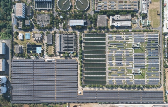 合肥市小倉房污水處理廠光伏擴建項目并網(wǎng)運行
